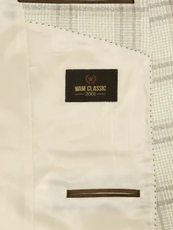 Nico Single Breasted Check Beige Colbert