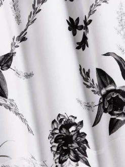 Oasis White Floral Print Overhemd Lange Mouw