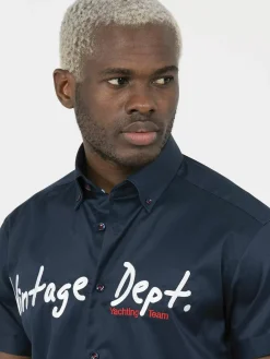 Overhemd Korte Mouw Emble Navy