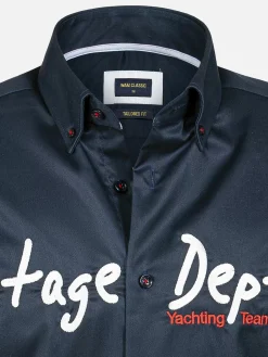 Overhemd Korte Mouw Emble Navy