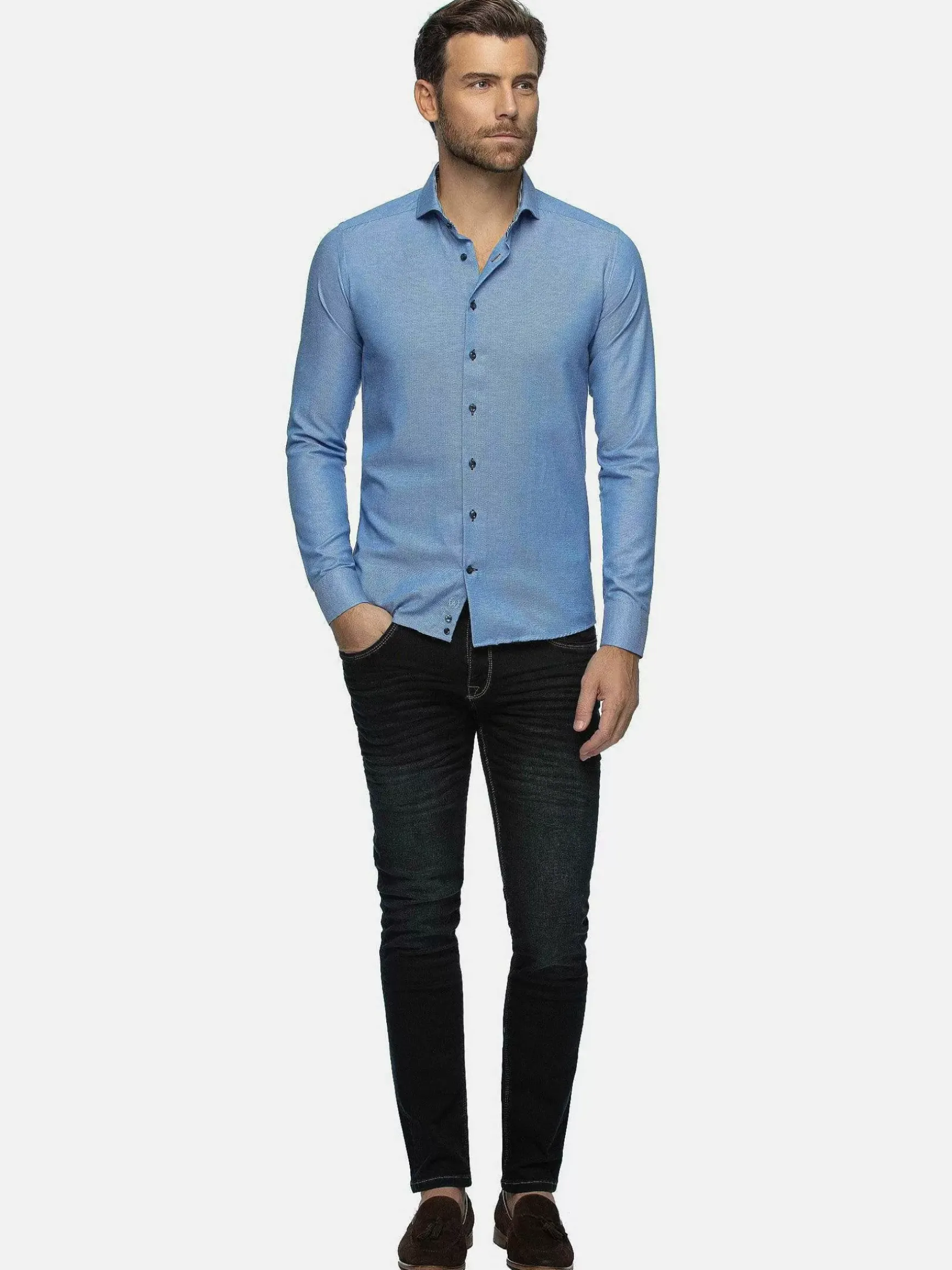 Overhemd Lange Mouw 75698 Cruise Royal Blue