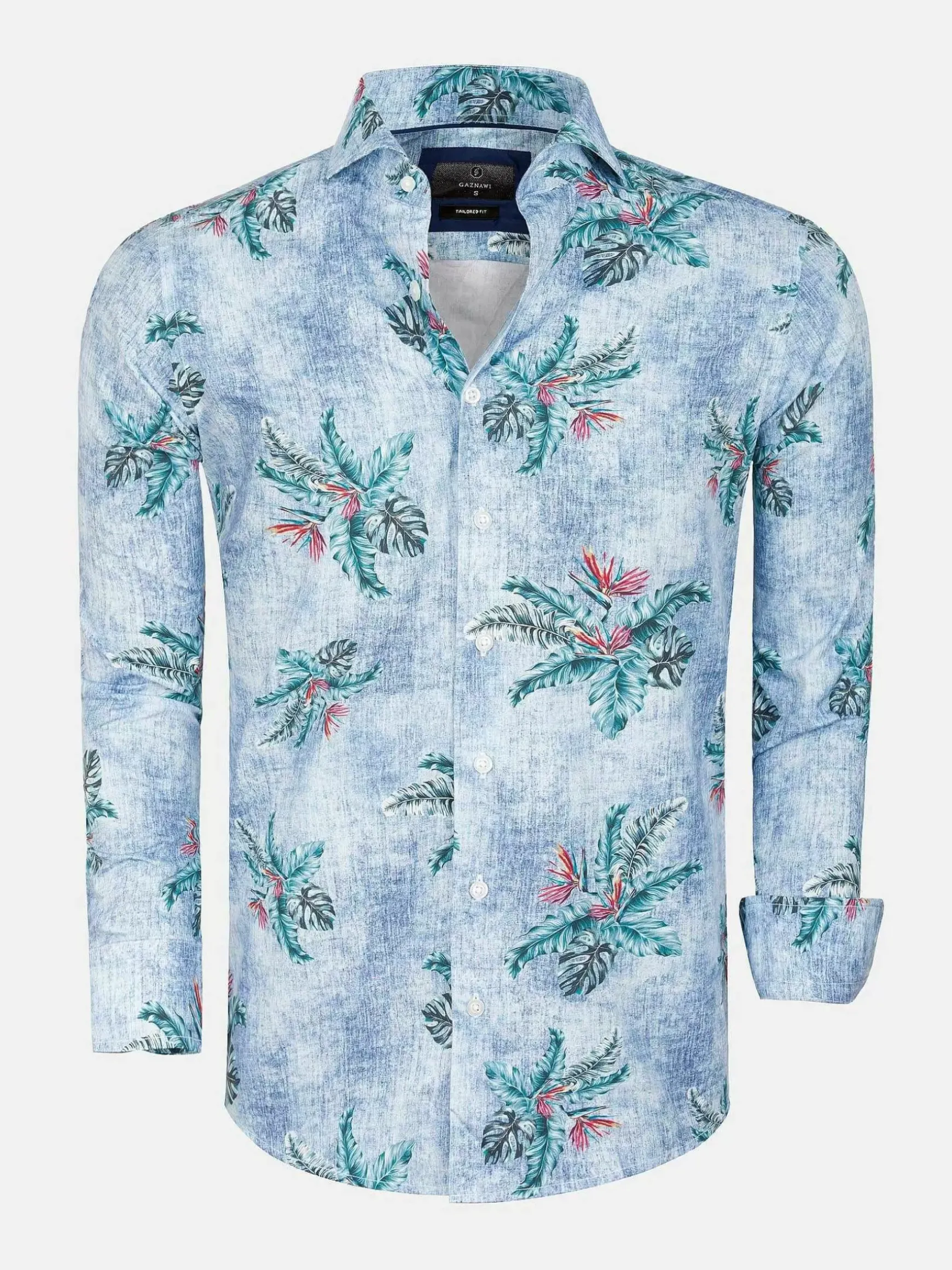 Overhemd Lange Mouw 65045 Dark Navy Yellow