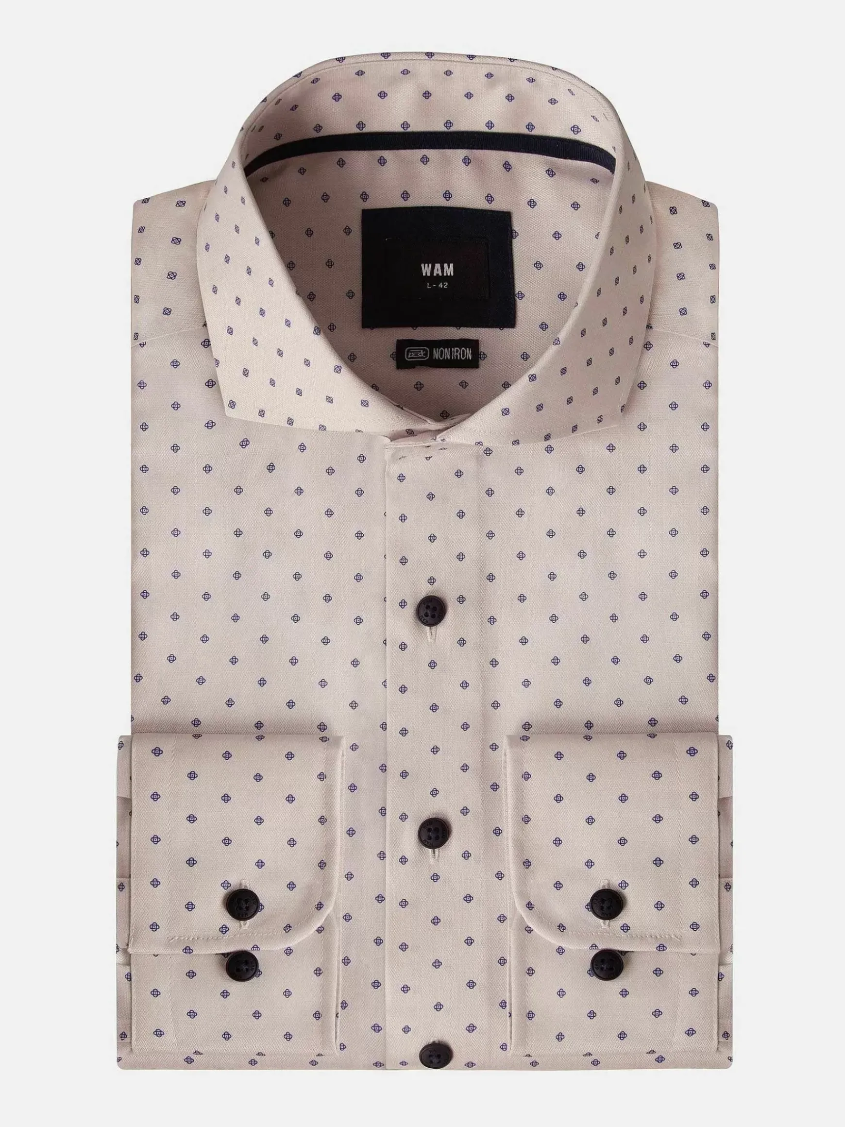 Overhemd Lange Mouw 75761 Emiliano Beige