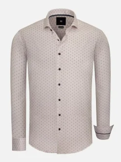 Overhemd Lange Mouw 75761 Emiliano Beige