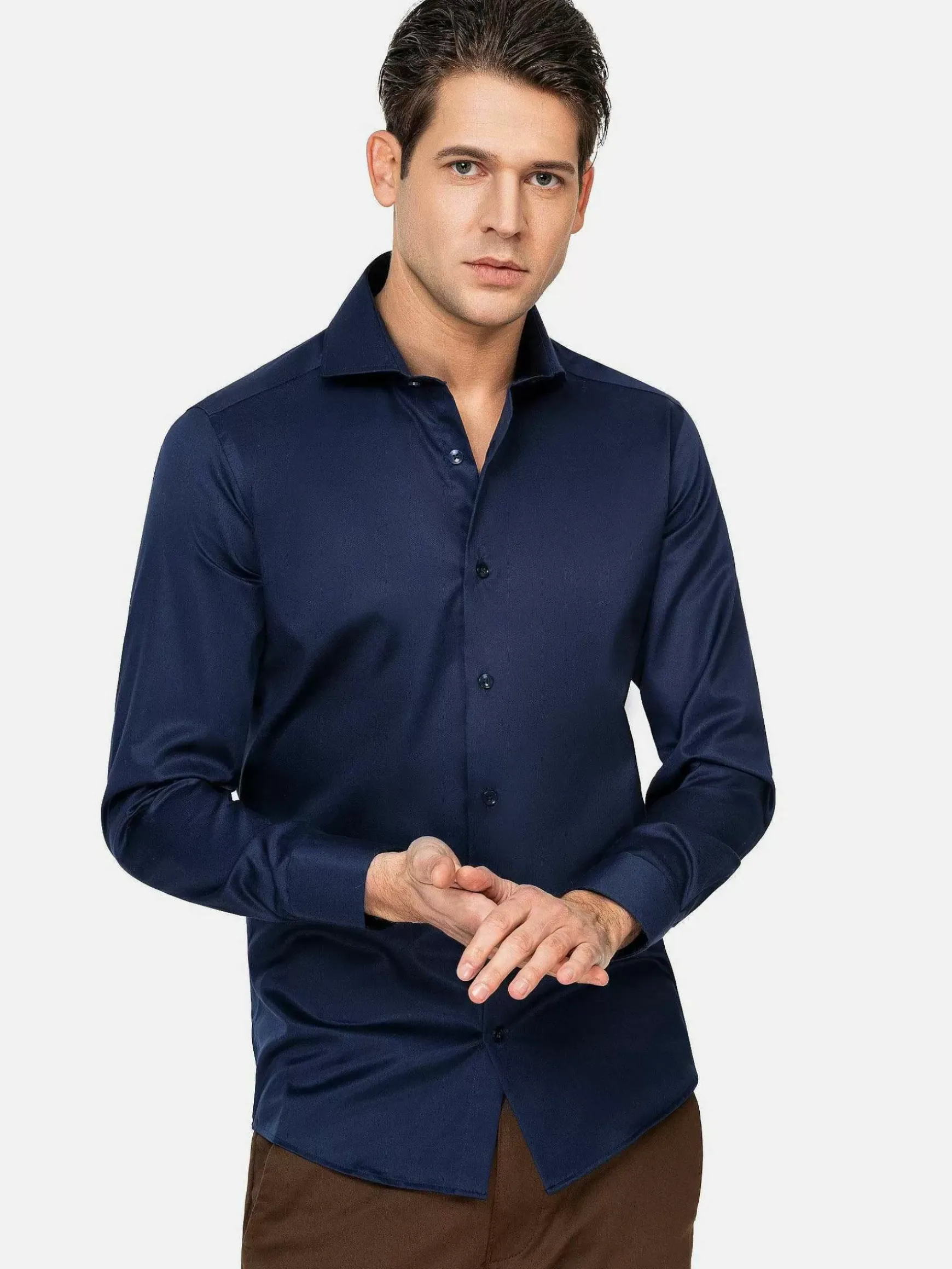 Overhemd Lange Mouw 75665 Harvery Specter Navy