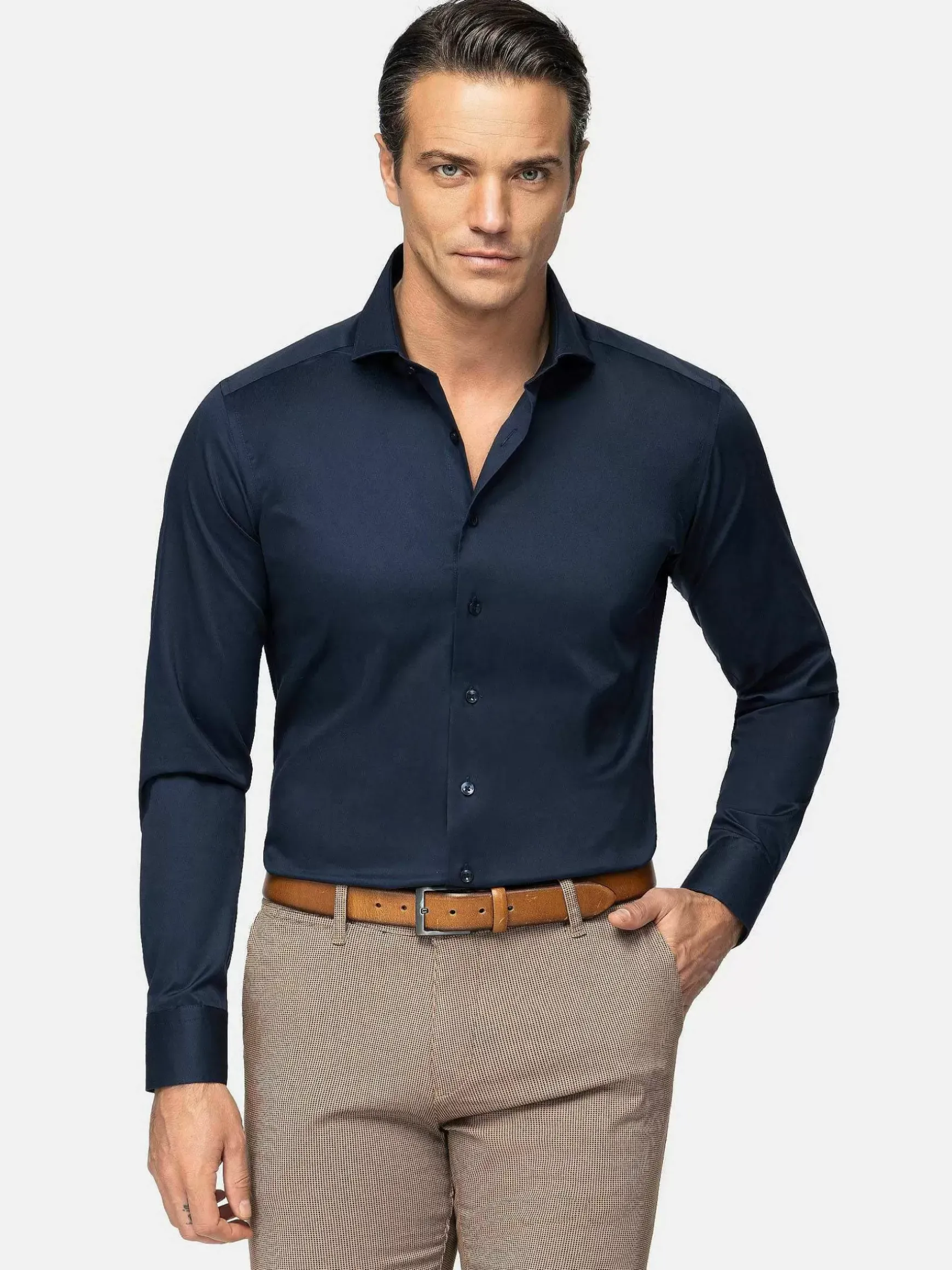 Overhemd Lange Mouw 75711 Monsebo Navy