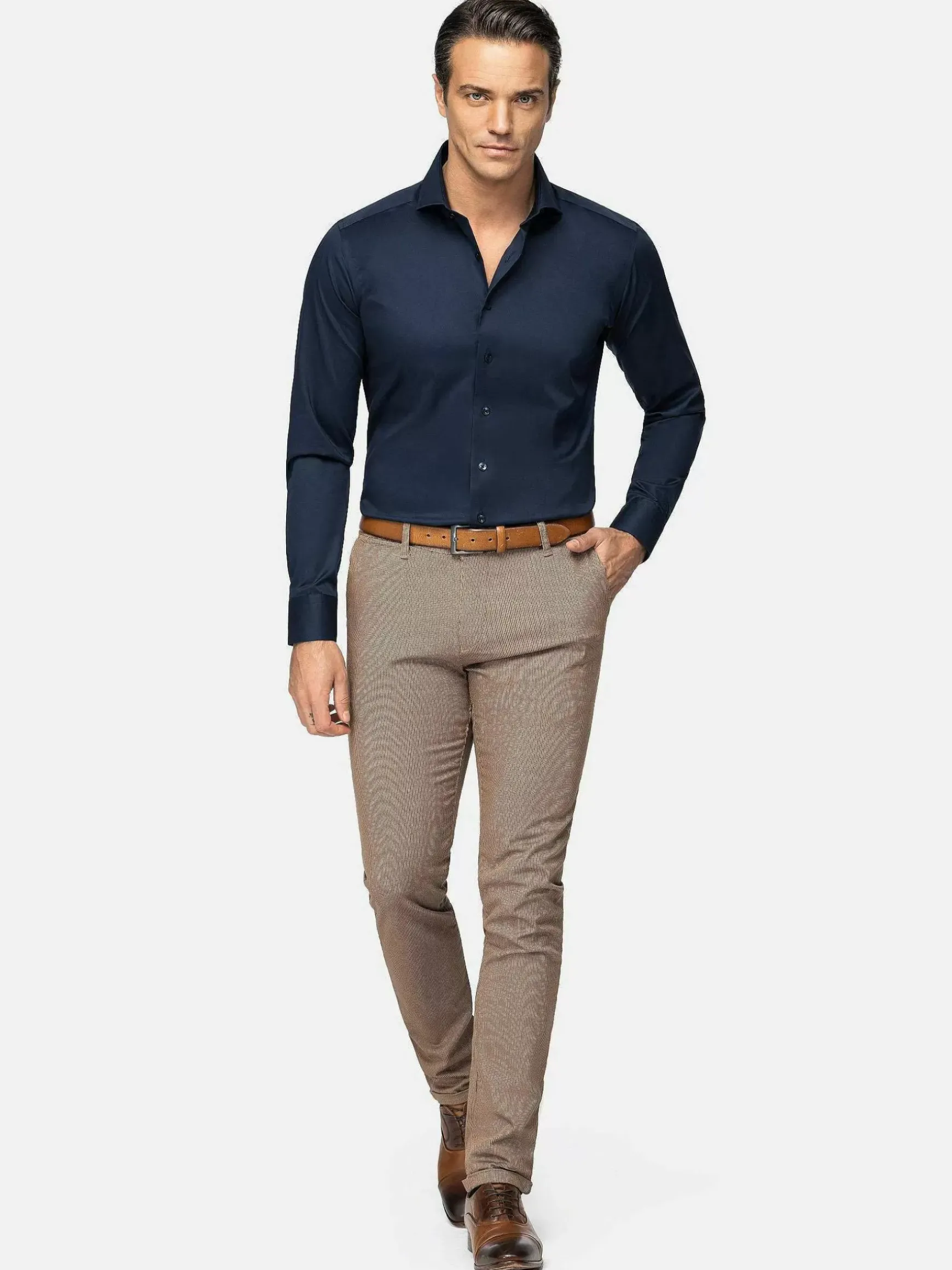 Overhemd Lange Mouw 75711 Monsebo Navy