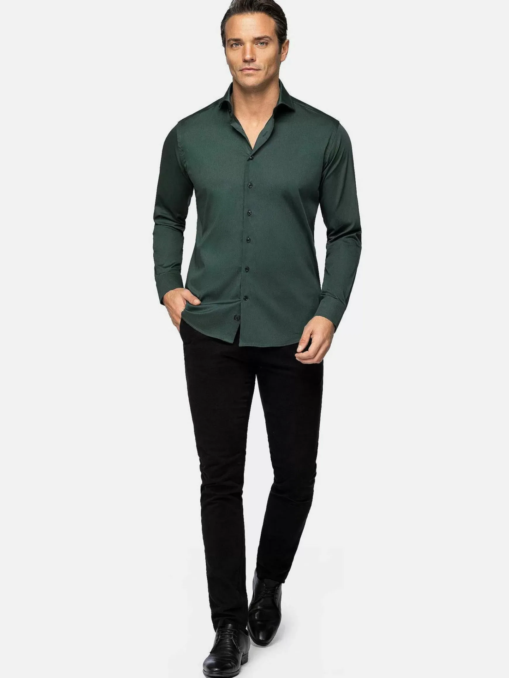 Overhemd Lange Mouw 75716 Morebo Green