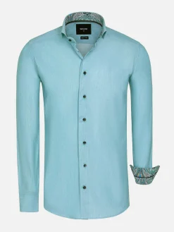 Overhemd Lange Mouw 75694 Murial Turquoise