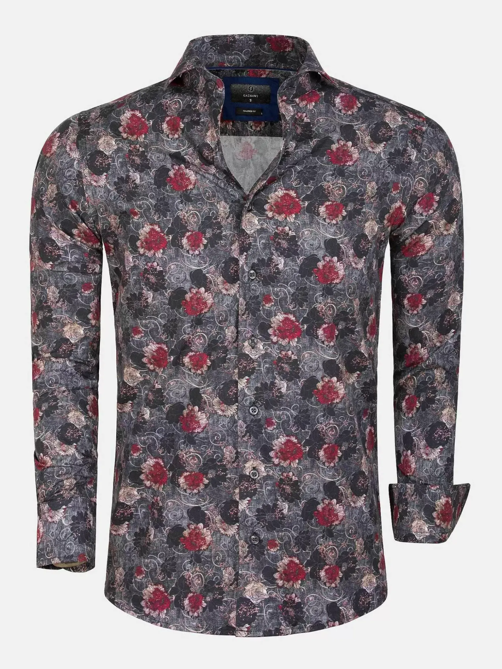 Overhemd Lange Mouw 65045 Navy Off White