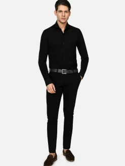 Overhemd Lange Mouw 75660 Sella Black