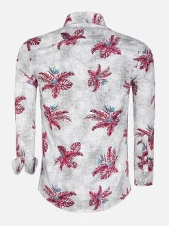 Overhemd Lange Mouw 65045 White Dark Green