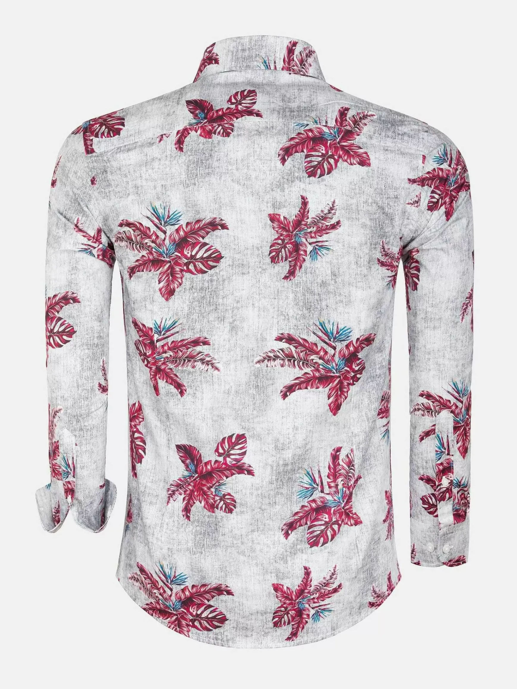 Overhemd Lange Mouw 65045 White Dark Green