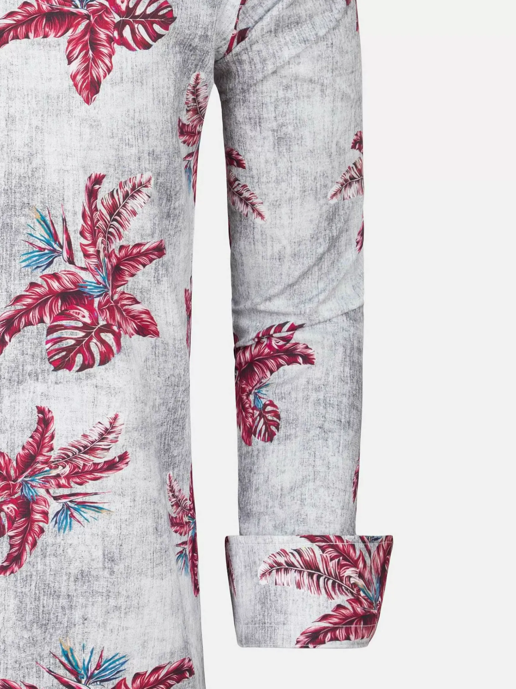 Overhemd Lange Mouw 65045 White Dark Green