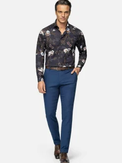 Overhemd Lange Mouw 75710 Wisconsin Navy