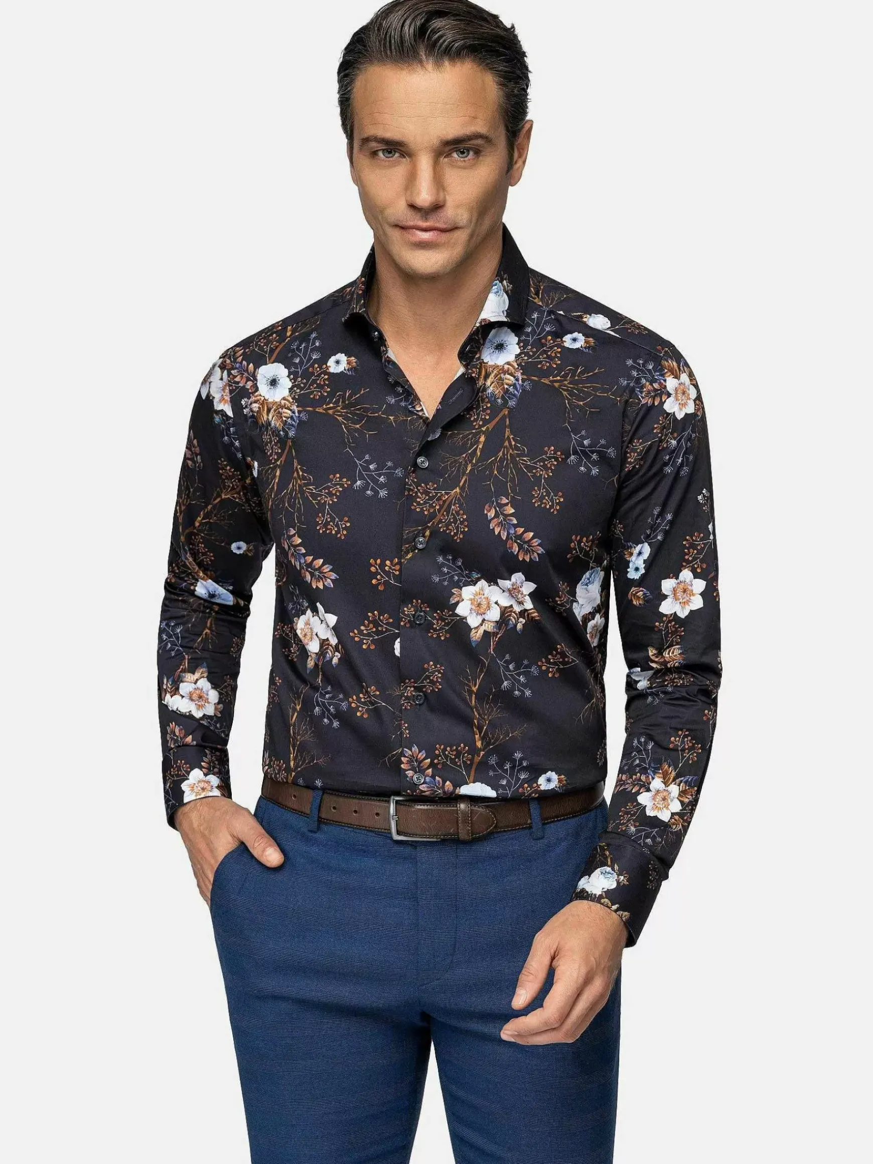 Overhemd Lange Mouw 75710 Wisconsin Navy