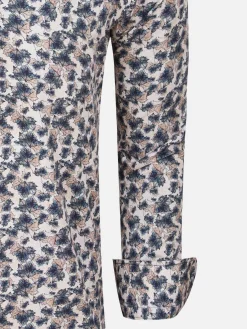 Overhemd Lange Mouw White Dark Grey