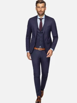 Plaid Vest 70071 Scotsville Navy