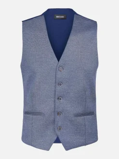 Plaid Vest Fabian Blue