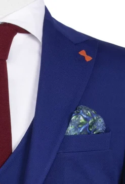 Plaid Vest Royal Blue