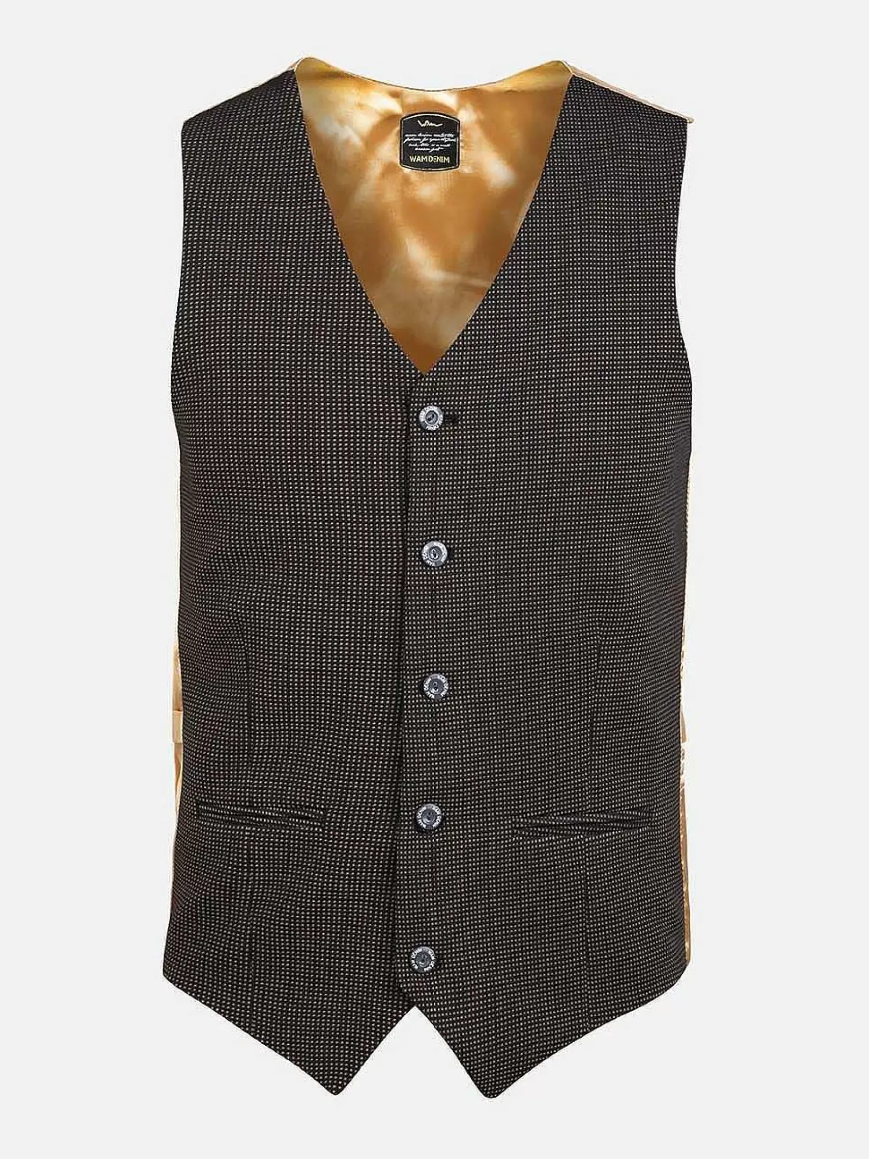 Plaid Vest Trieste 74094 Black Brown