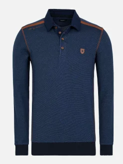 Playas Polo Collared Navy Sweater