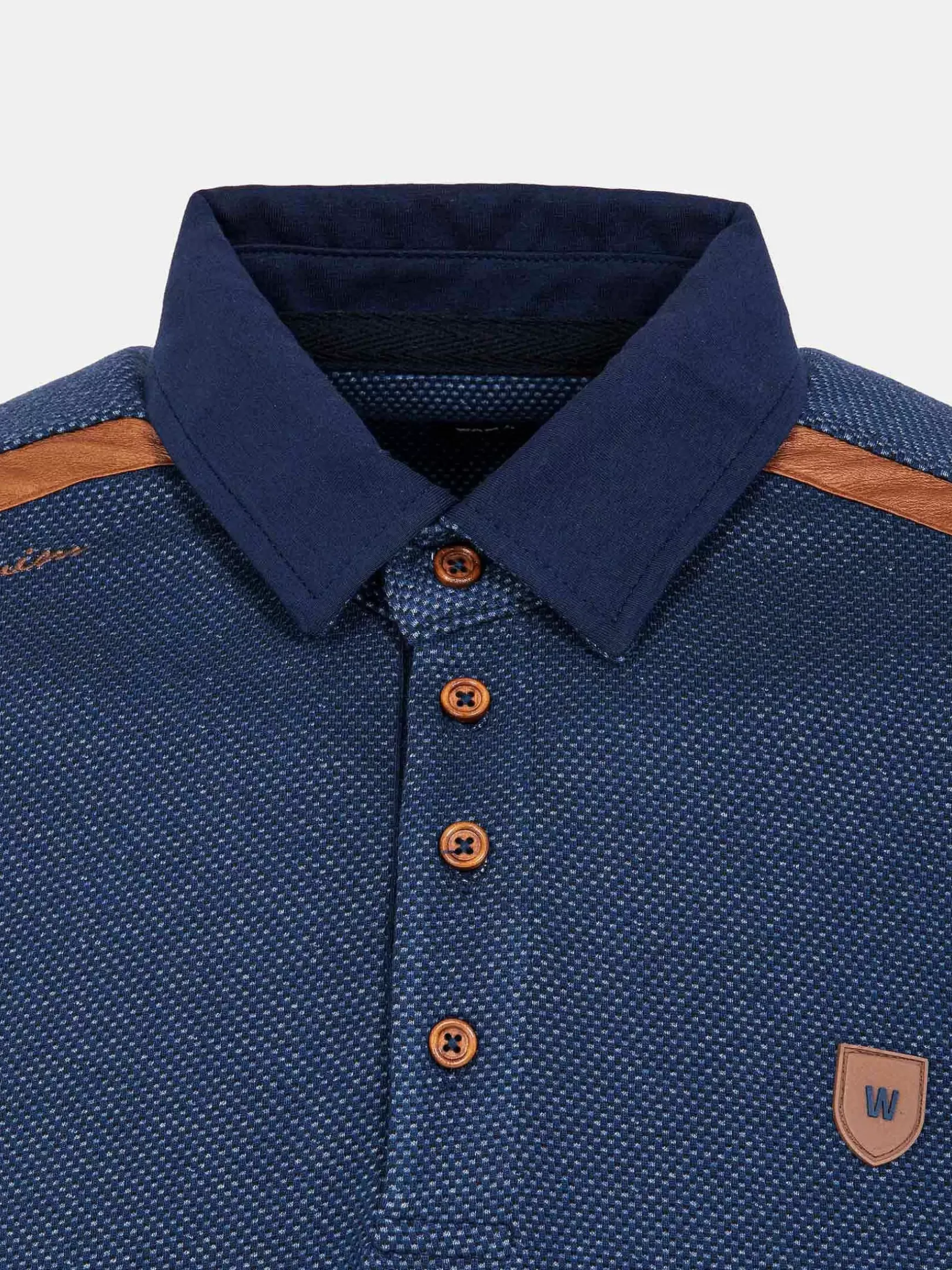Playas Polo Collared Navy Sweater