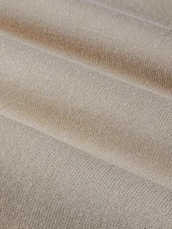 Polo Collared Beige Sweater