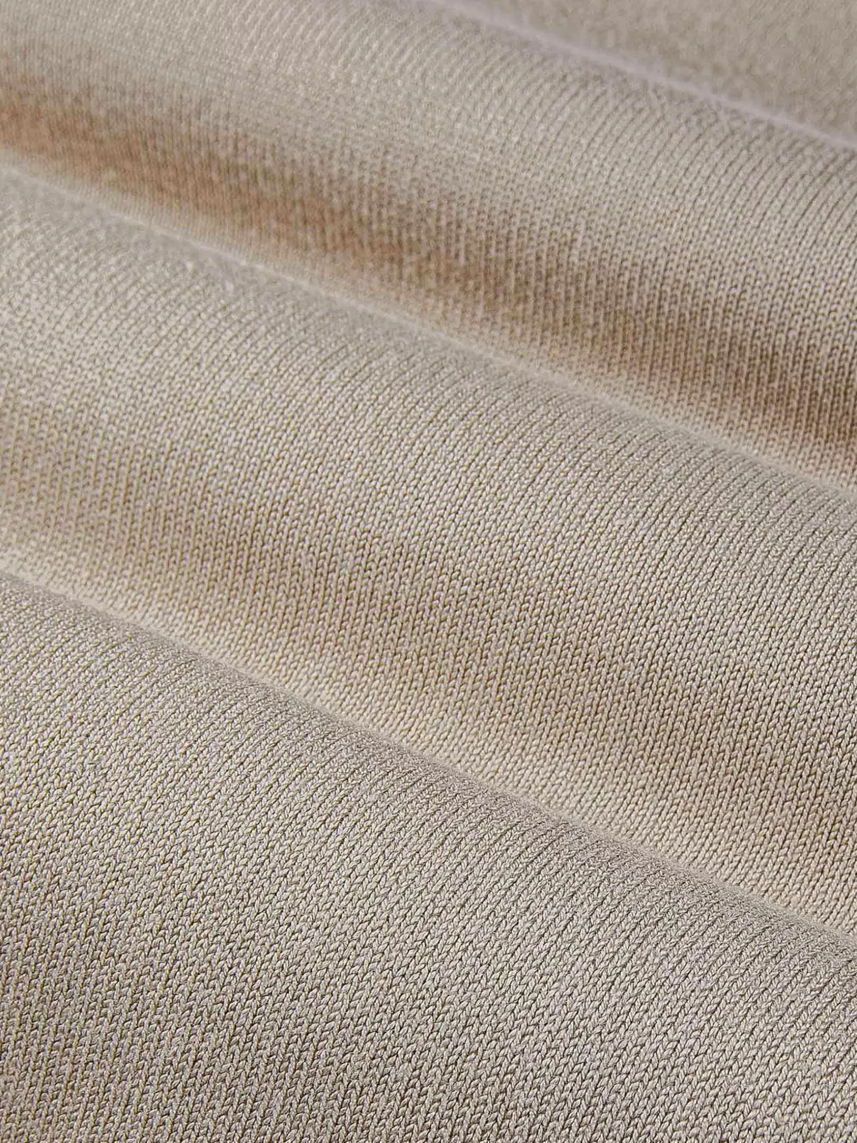 Polo Collared Beige Sweater