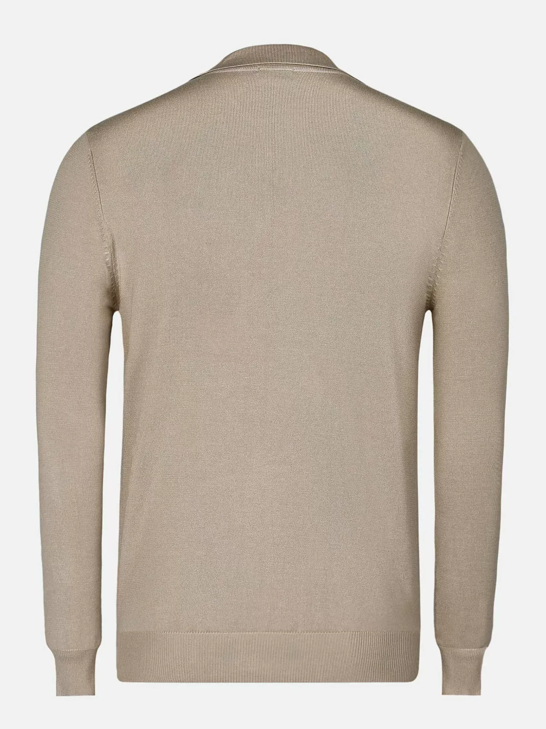 Polo Collared Beige Sweater