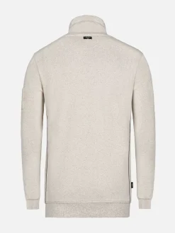 Quasar Mock Neck Beige Sweater