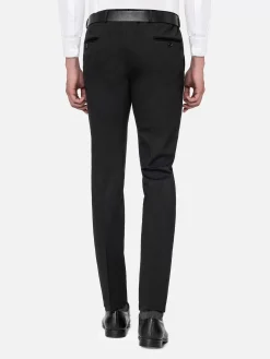 Red Wood Glen Check Slim Fit Dark Red Black Suit Pantalon