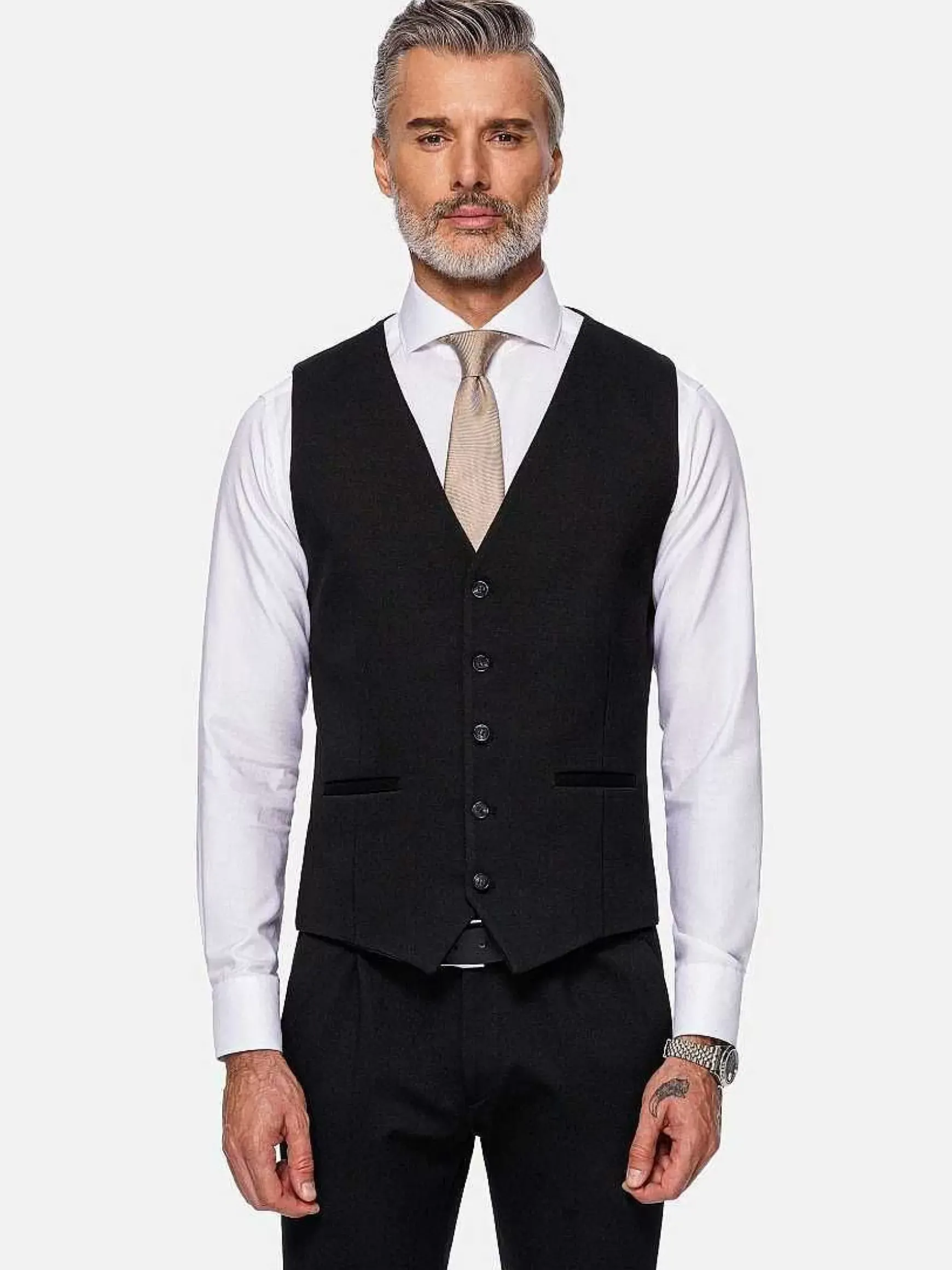 Red Wood Glen Check Slim Fit Dark Red Black Suit Gilet