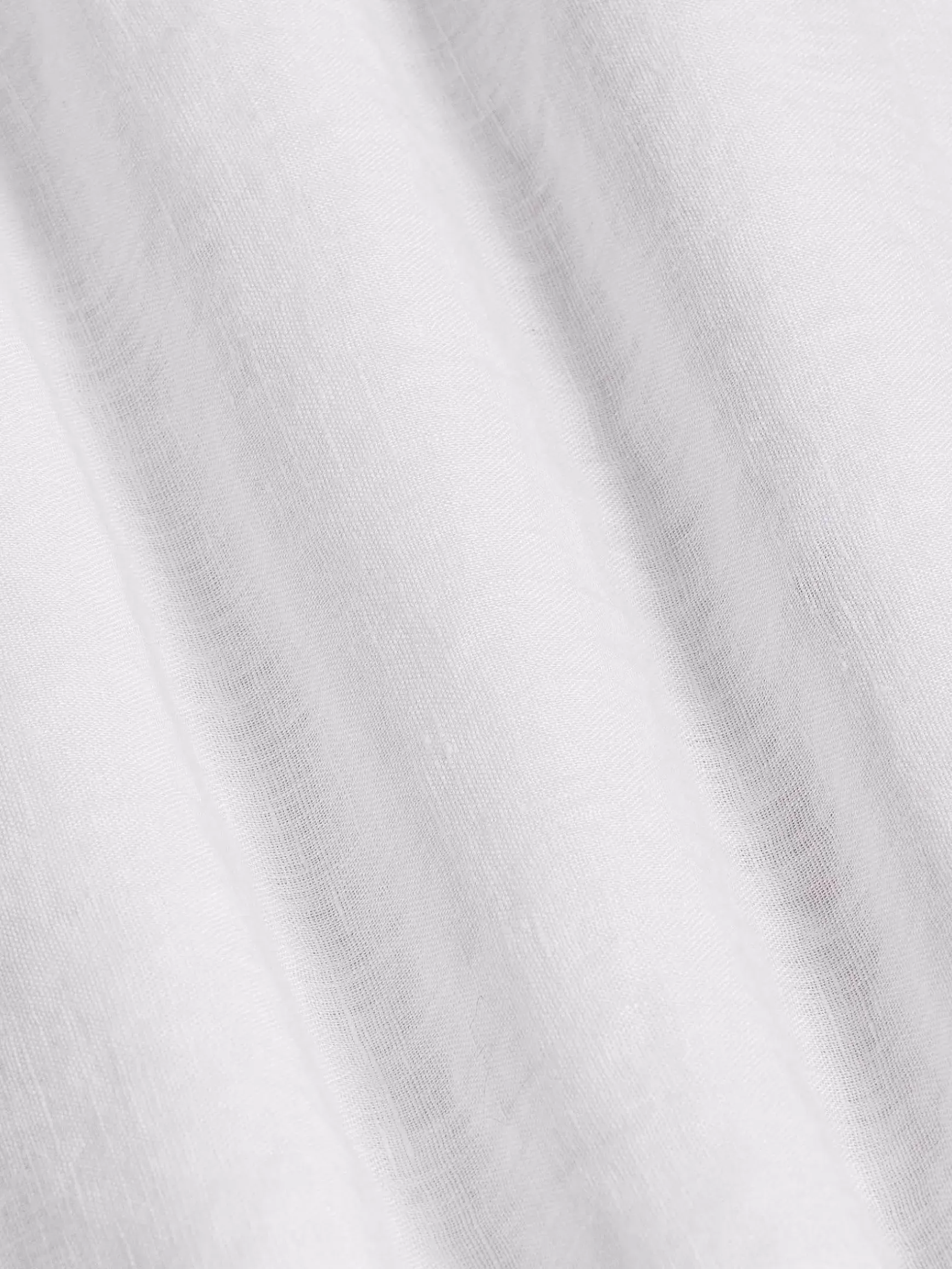 Redention Linen White Overhemd Lange Mouw