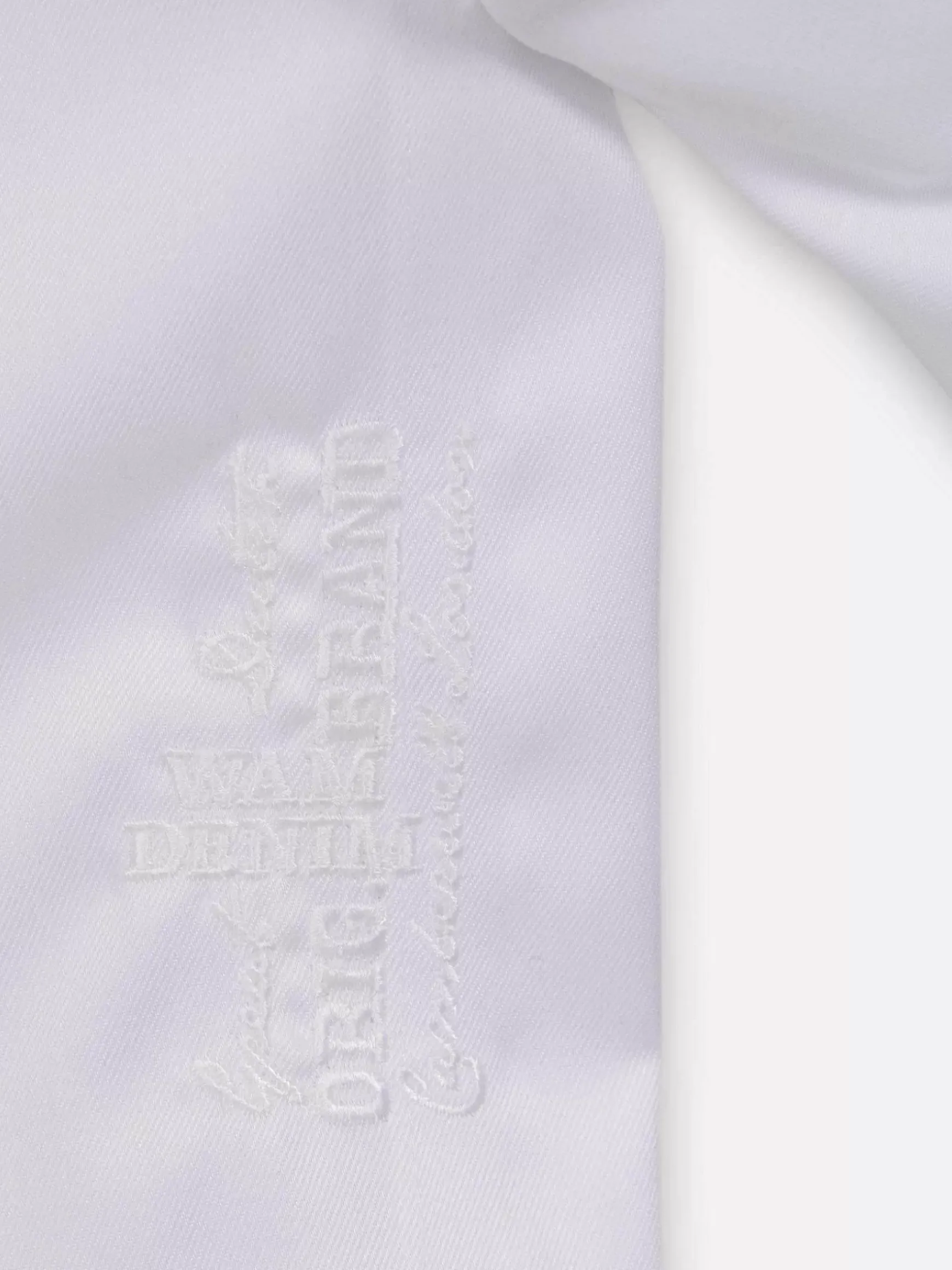 Romney Solid White Overhemd Lange Mouw