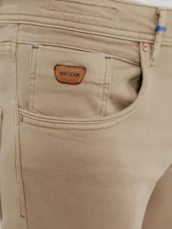 Sahara Button Closure Light Beige Jeans