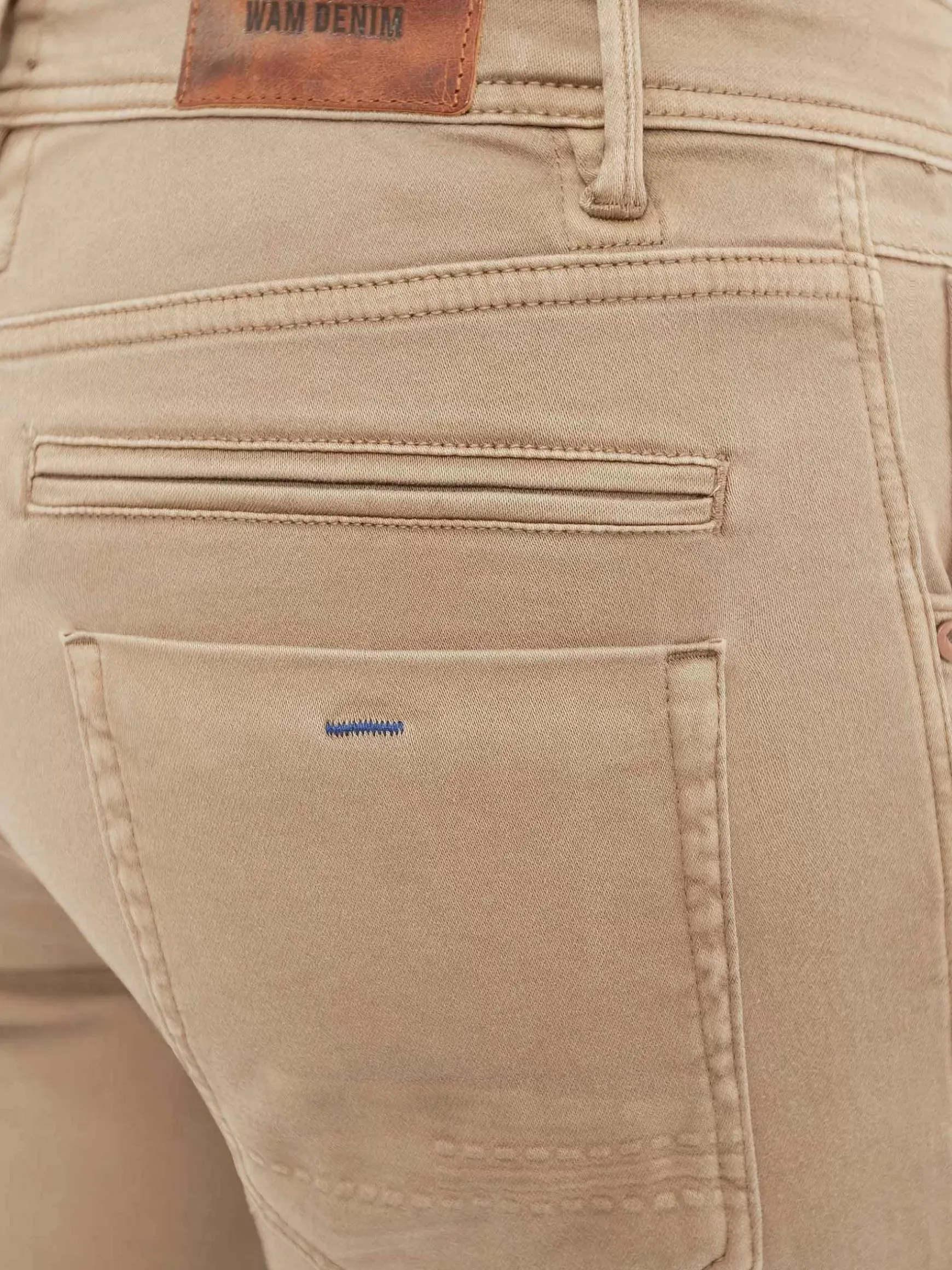 Sahara Button Closure Light Beige Jeans