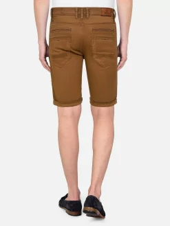 Sampson Beige Slim Fit Denim Korte Broek