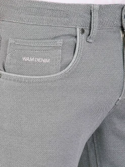 Santiago Slim Fit Textured Grey Jeans