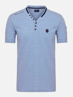 Schiltach Slim Fit Stretched Blue T-Shirt