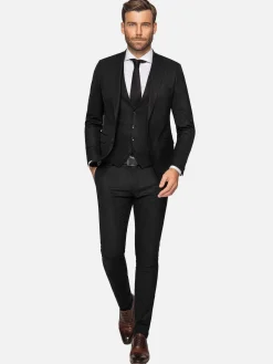 Scottsville Notch Lapel Black Suit Colbert