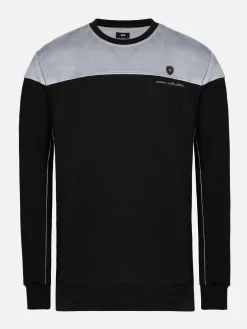 Sedona Round-Neck Grey Black Sweater