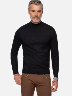 Siena Round-Necked Black Sweater