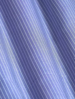 Sky Lake Royal Blue Micro Patterned Overhemd Lange Mouw