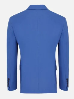 Slim Fit Indigo Textured Colbert