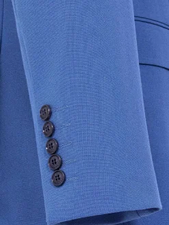 Slim Fit Indigo Textured Colbert