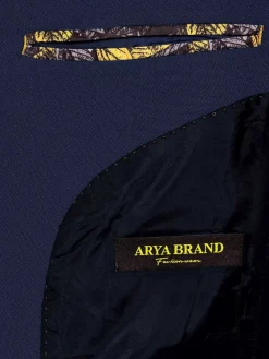 Slim Fit Navy Textured Colbert