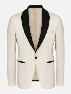 Slim Fit White Tuxedo Colbert