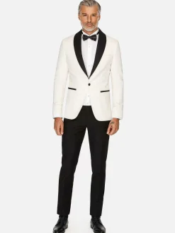 Slim Fit White Tuxedo Colbert