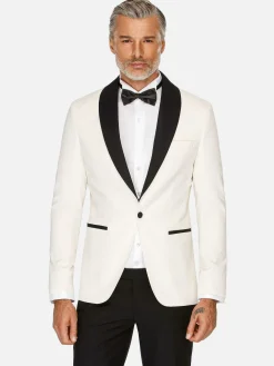 Slim Fit White Tuxedo Colbert